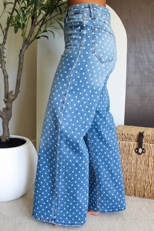 LDC Polka Dot High Waist Shift Jeans