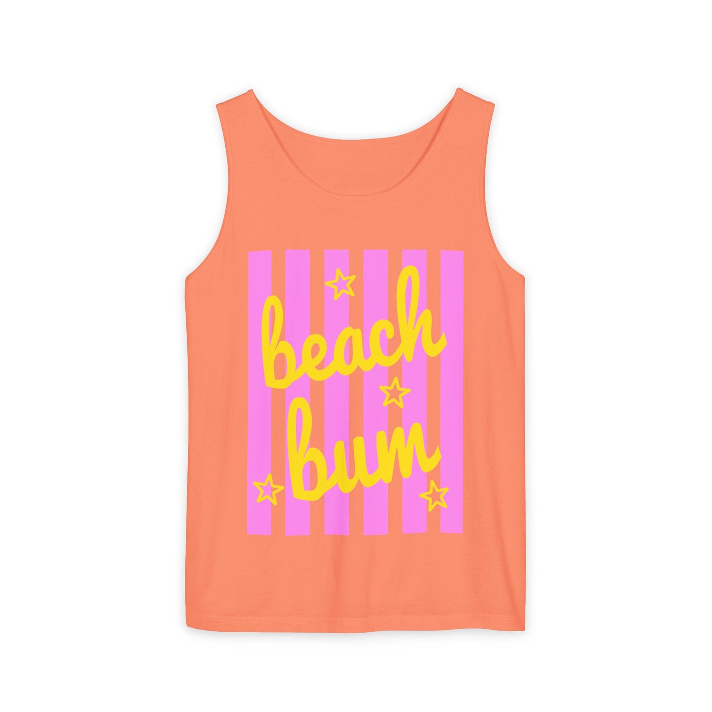 Beach Bum Tank Top — Retro Striped Summer Graphic Tank