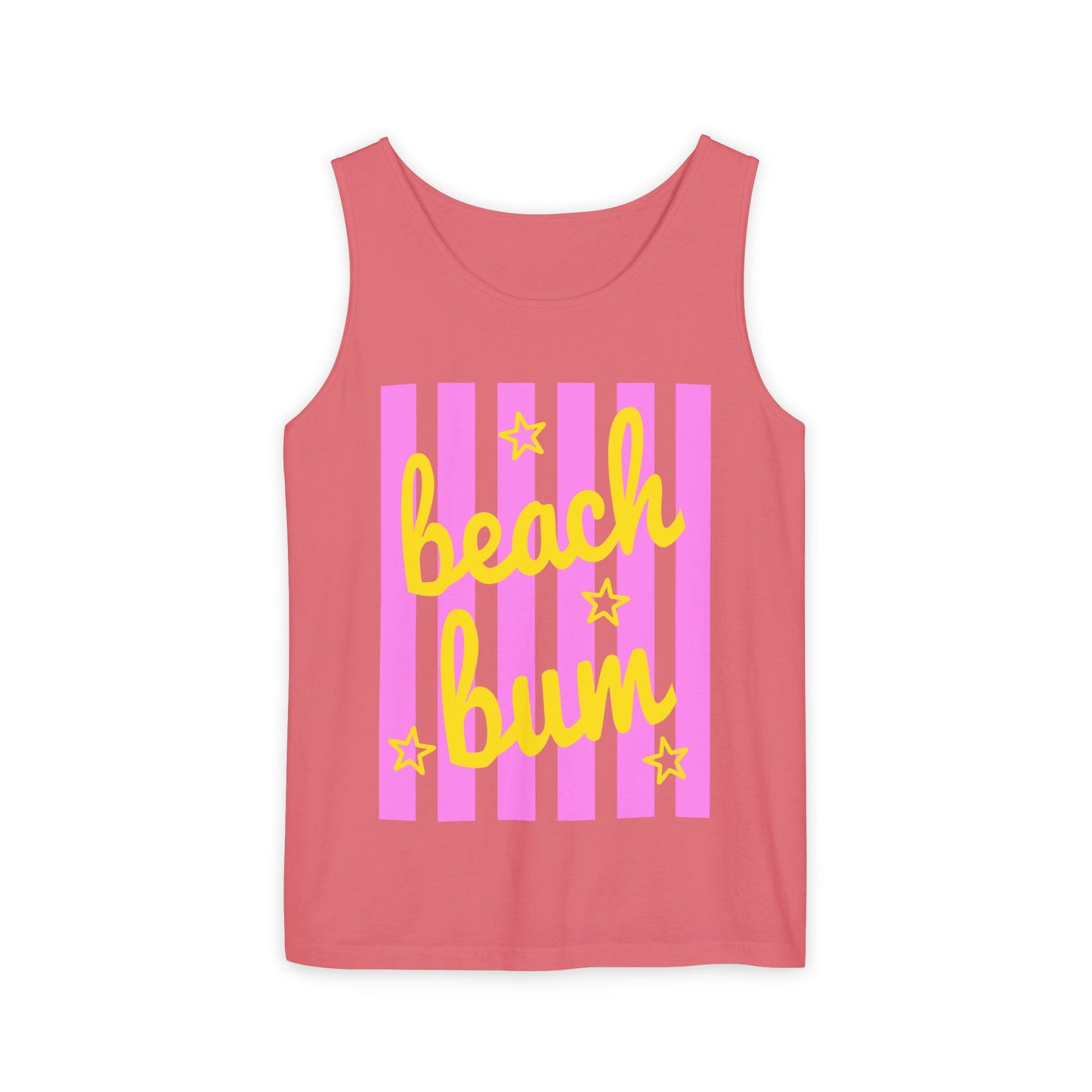 Beach Bum Tank Top — Retro Striped Summer Graphic Tank