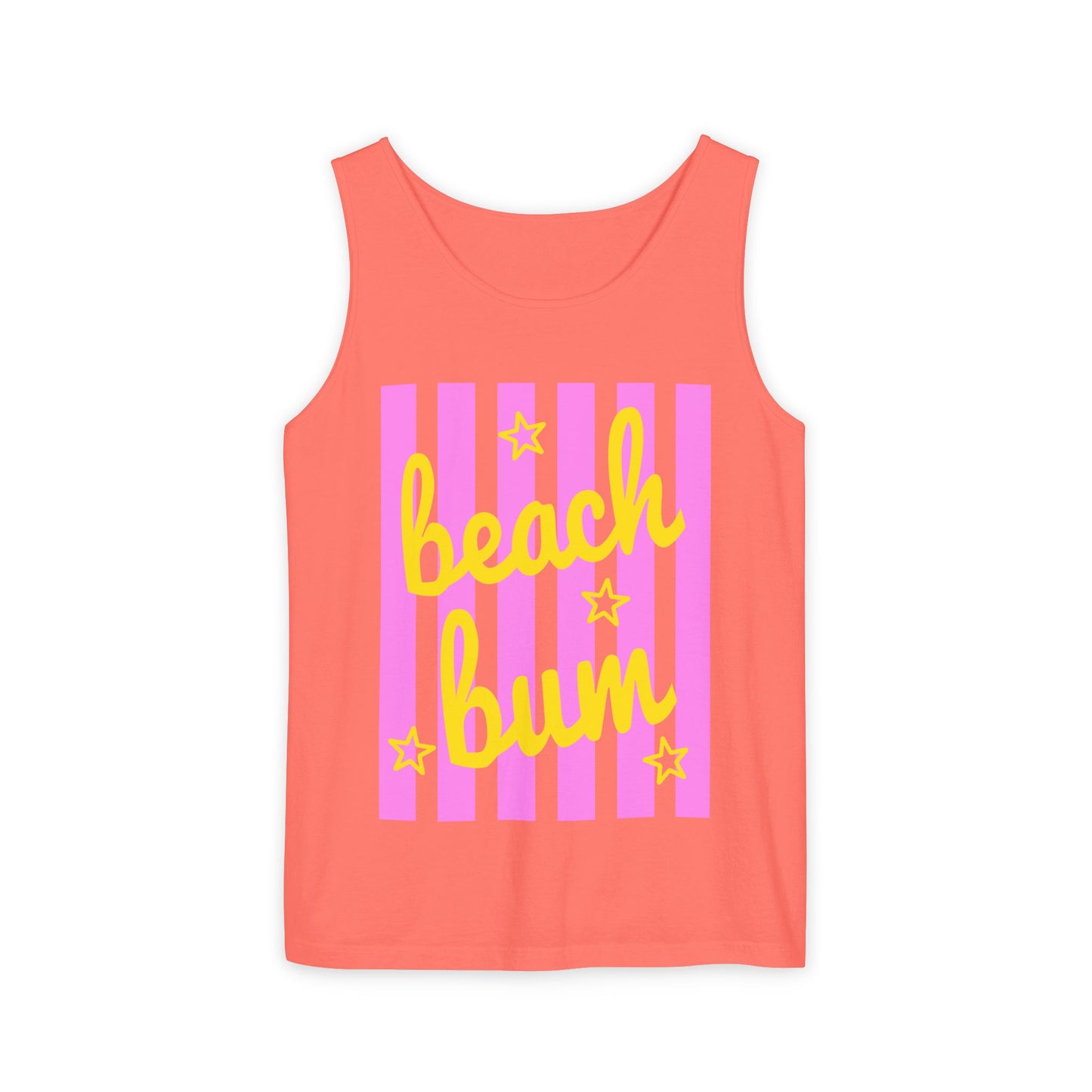 Beach Bum Tank Top — Retro Striped Summer Graphic Tank