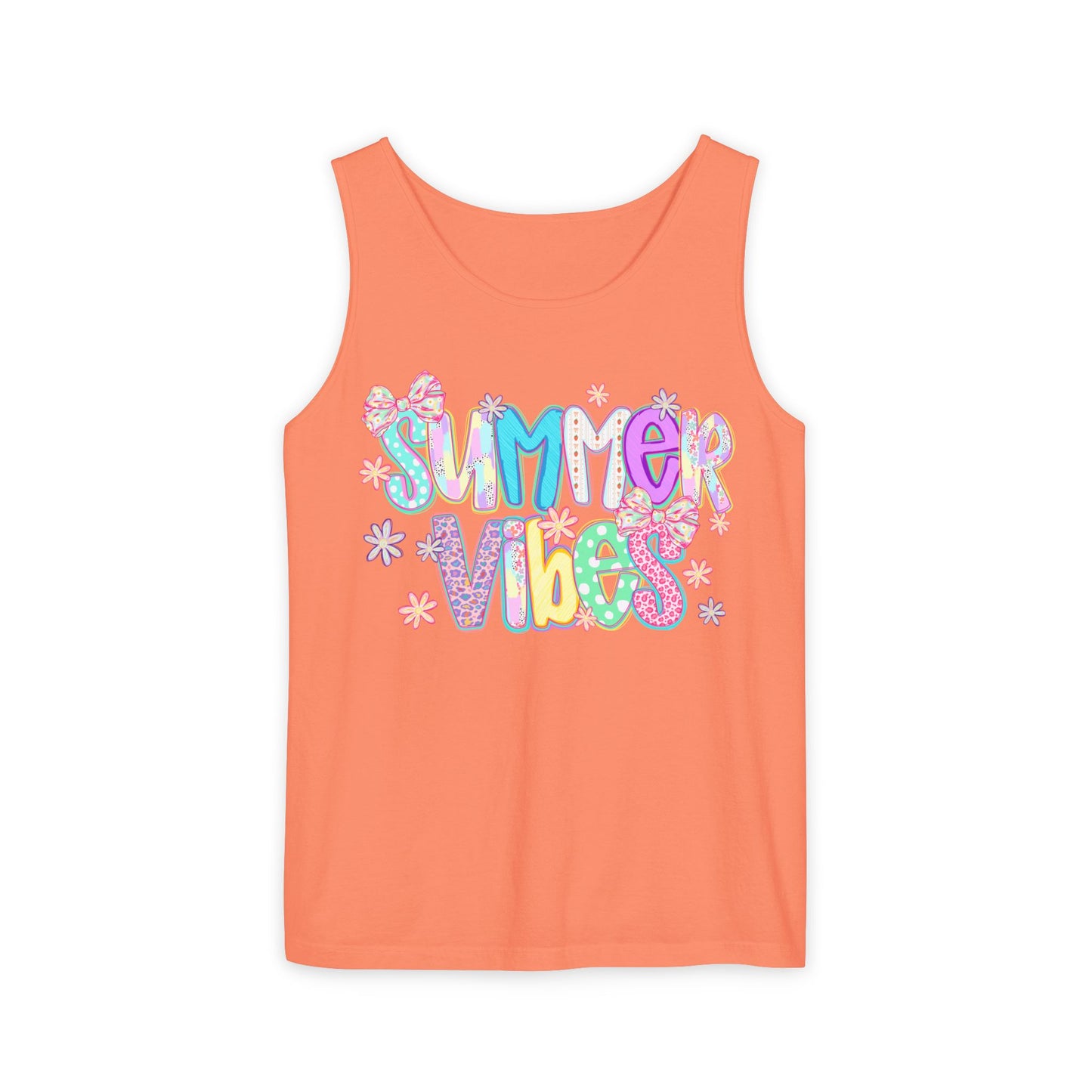 Summer Vibes Tank Top — Colorful Retro Graphic Beach Shirt