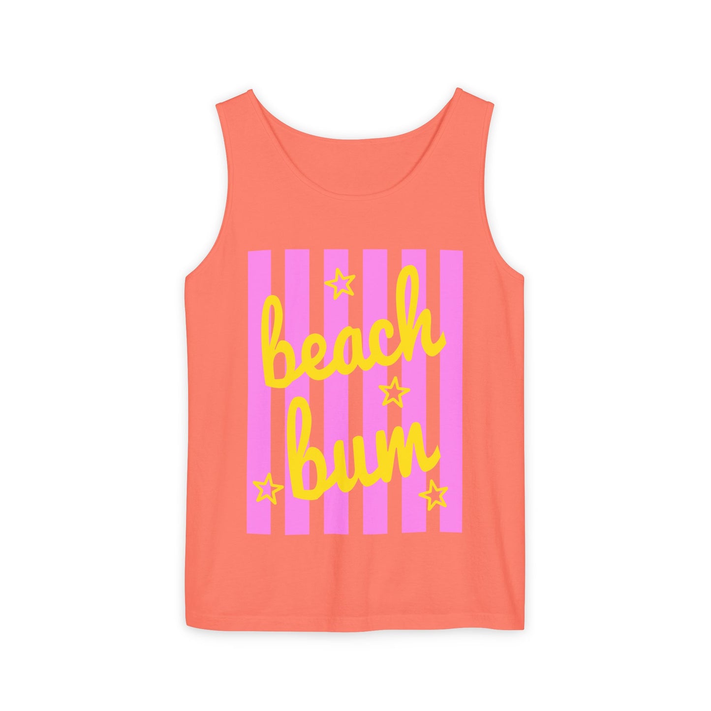 Beach Bum Tank Top — Retro Striped Summer Graphic Tank