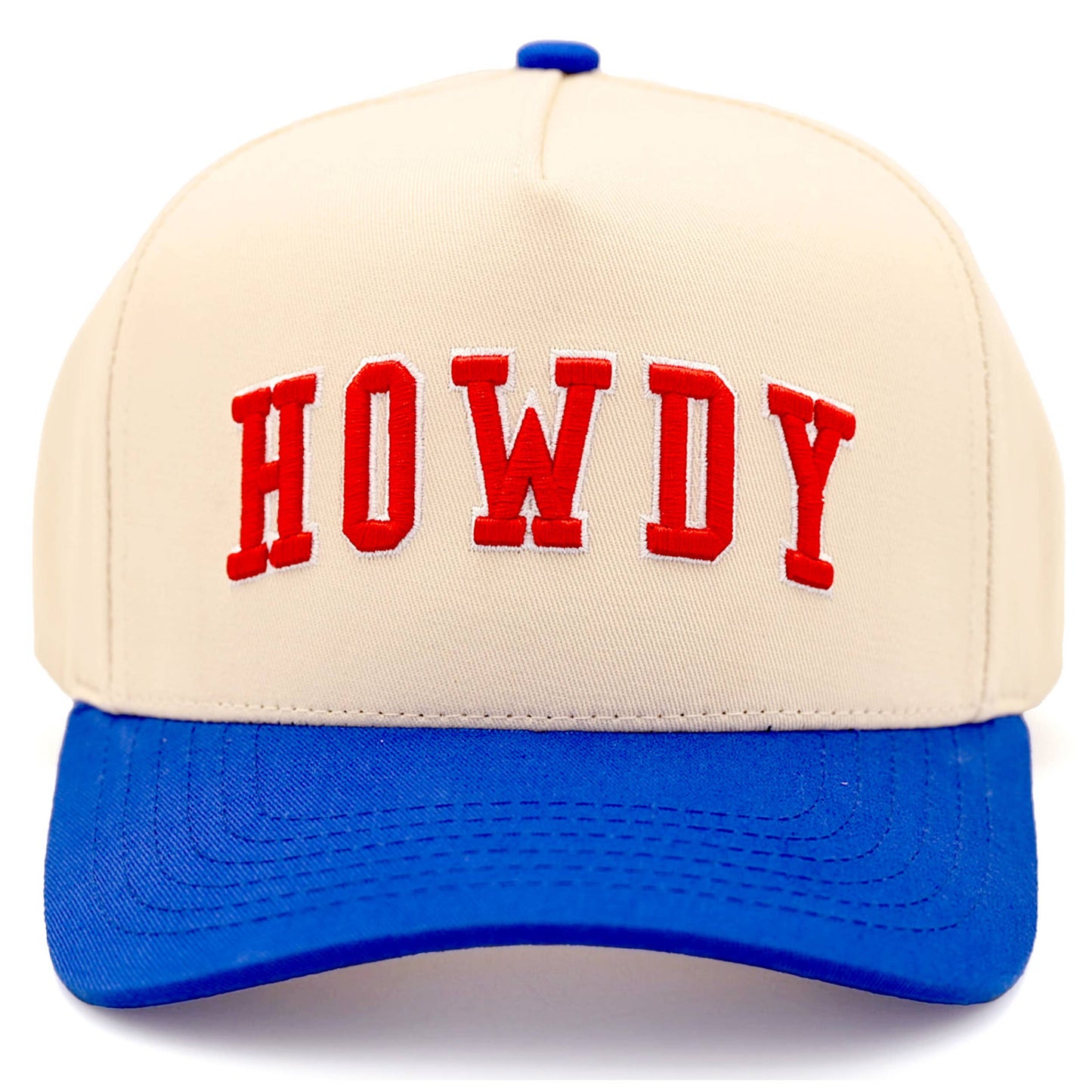 C.C HOWDY Letter Embroidered Two Tone Trucker Cap