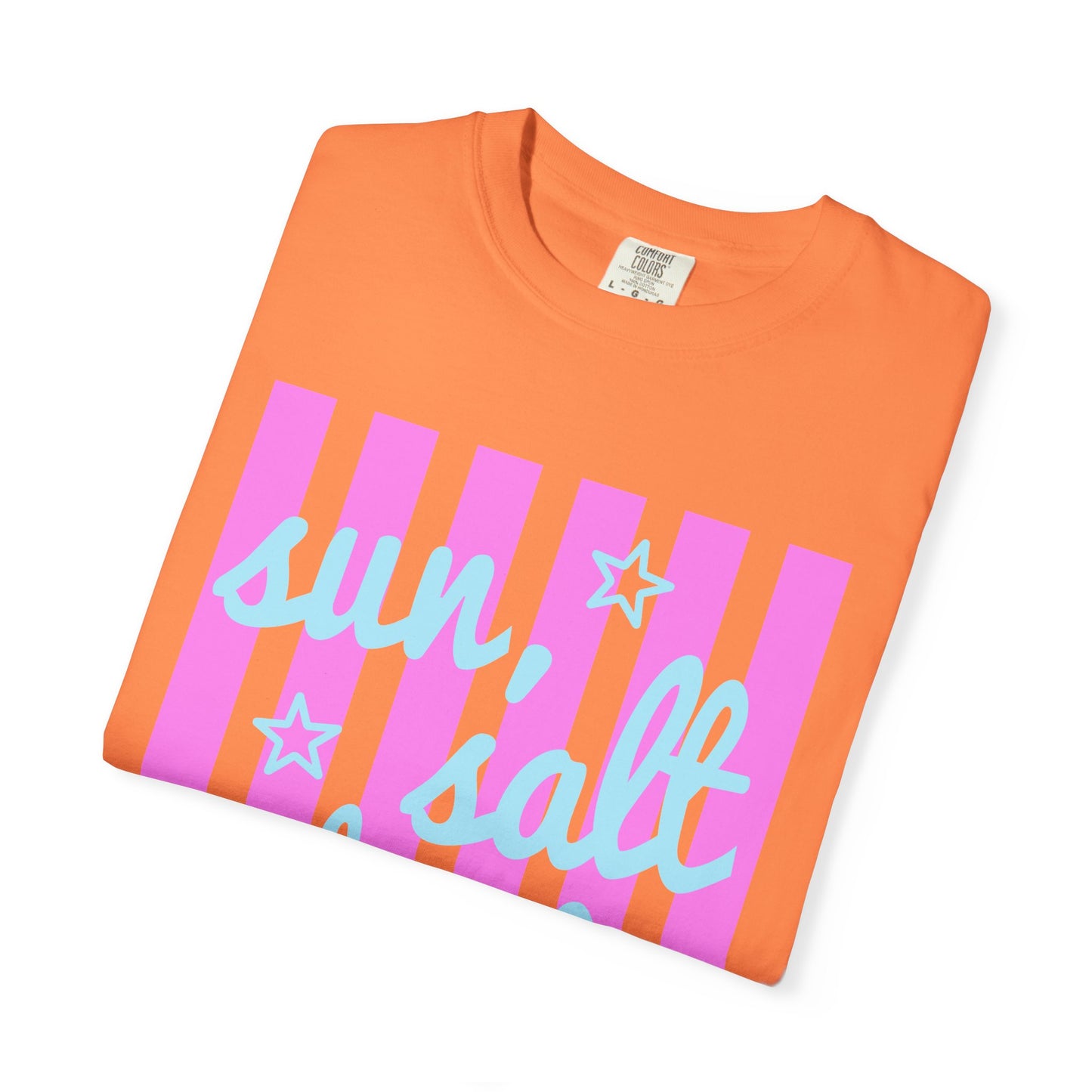 Sun, Salt and Sand Beach T-Shirt — Retro Striped Summer Tee