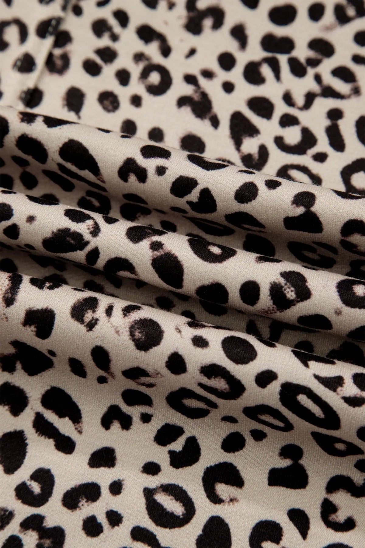 Animal Print Wide Leg Terry Knit Pants