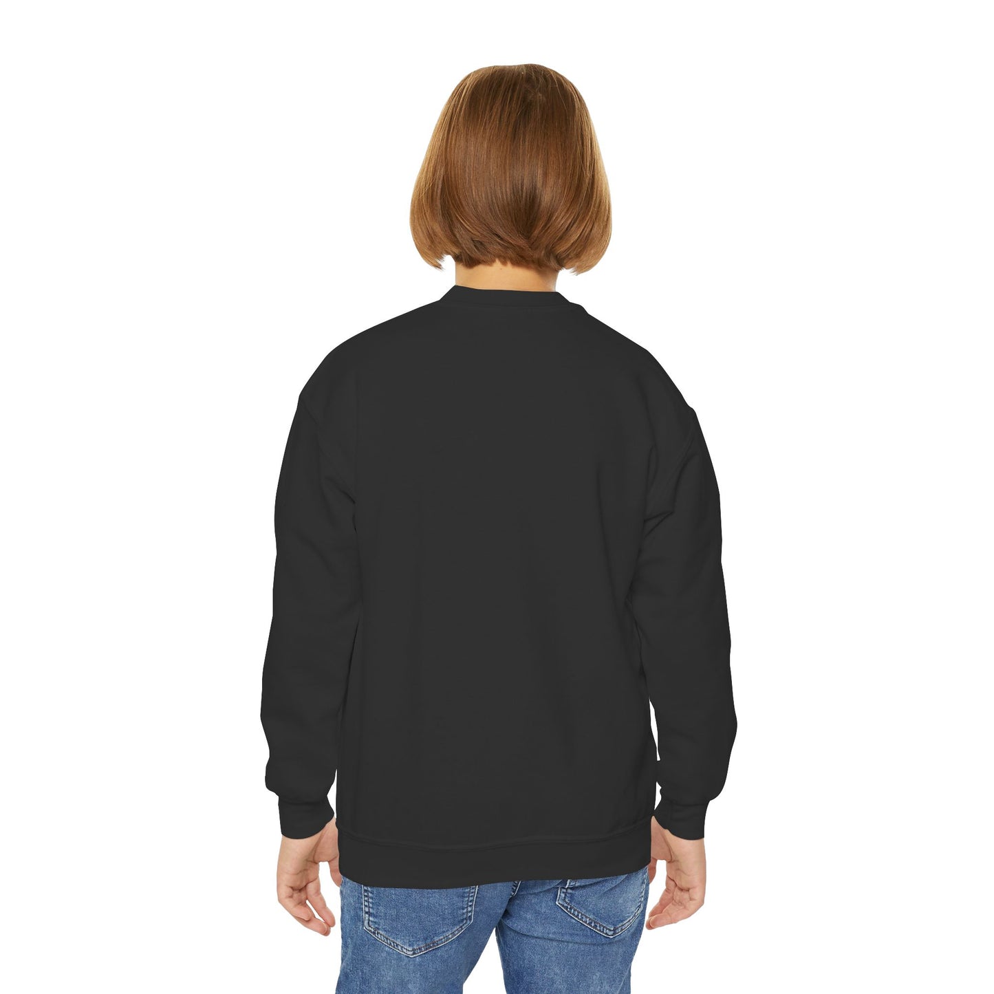 Kids Heart Smile Crewneck Sweatshirt — Colorful Hearts & Smiley Face Design