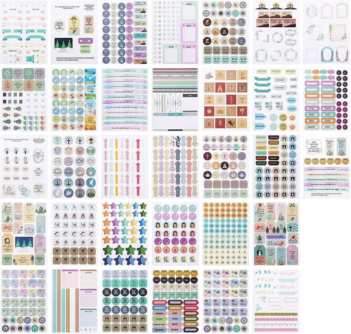 Mr. Pen Christian Journaling Stickers - 31 Sheets