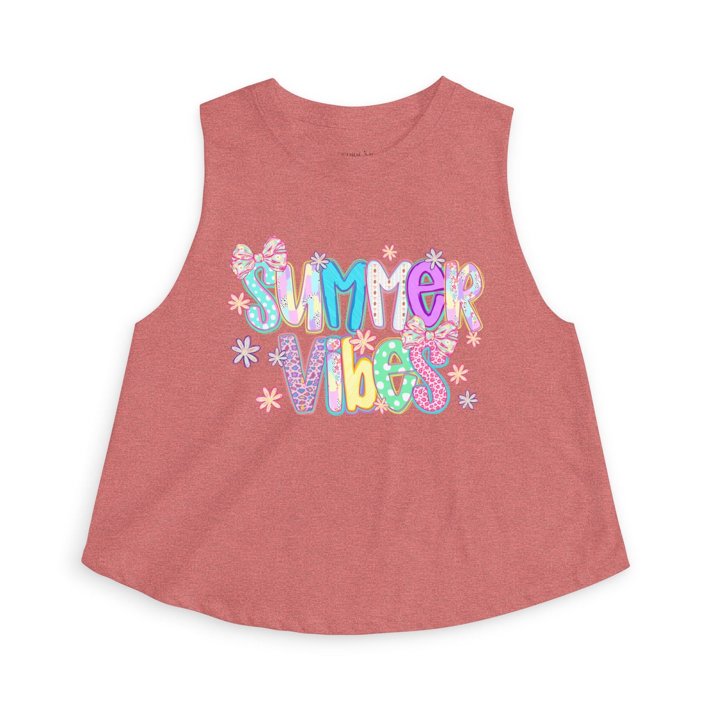 Summer Vibes Crop Top — Women's Bright Beachy Graphic Tank