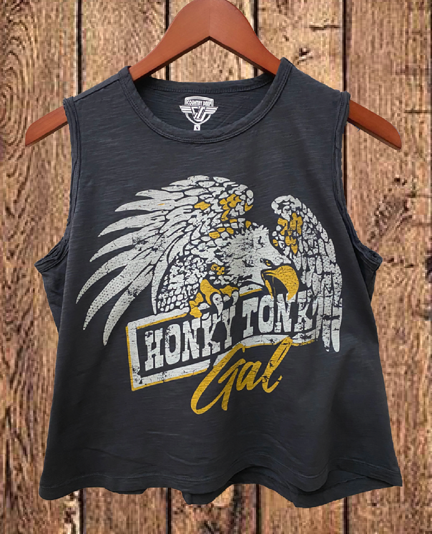 Honky Tonk Gal Muscle Crop Top