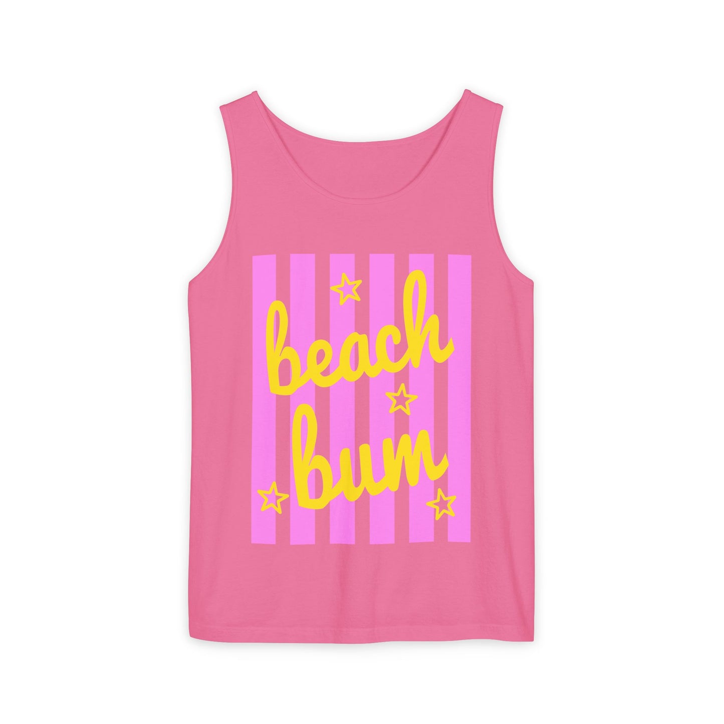 Beach Bum Tank Top — Retro Striped Summer Graphic Tank