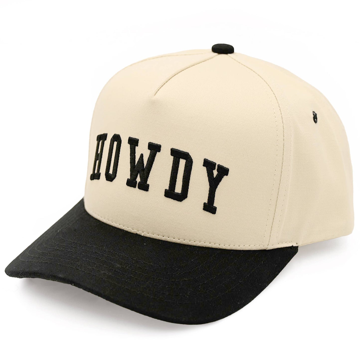 C.C HOWDY Letter Embroidered Two Tone Trucker Cap
