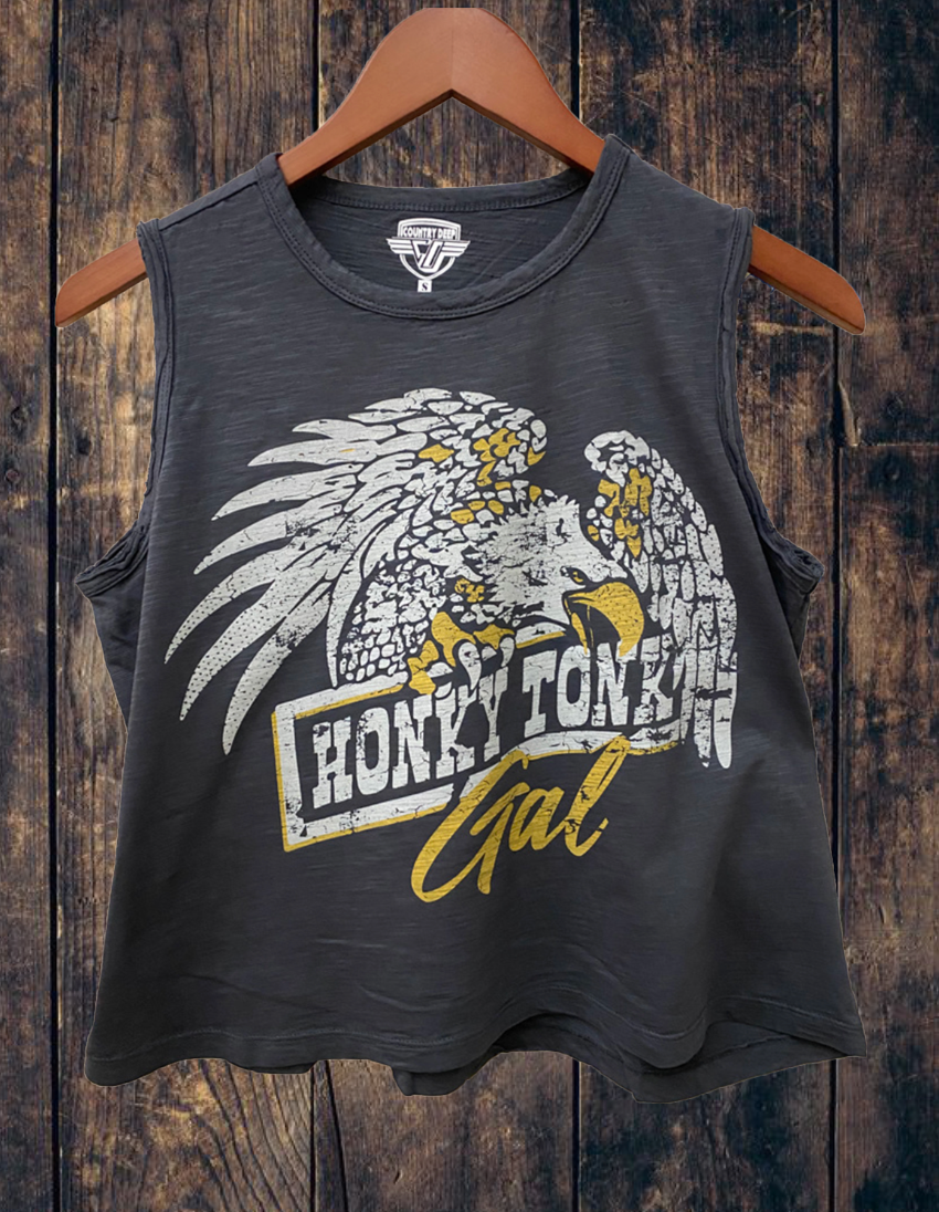 Honky Tonk Gal Muscle Crop Top