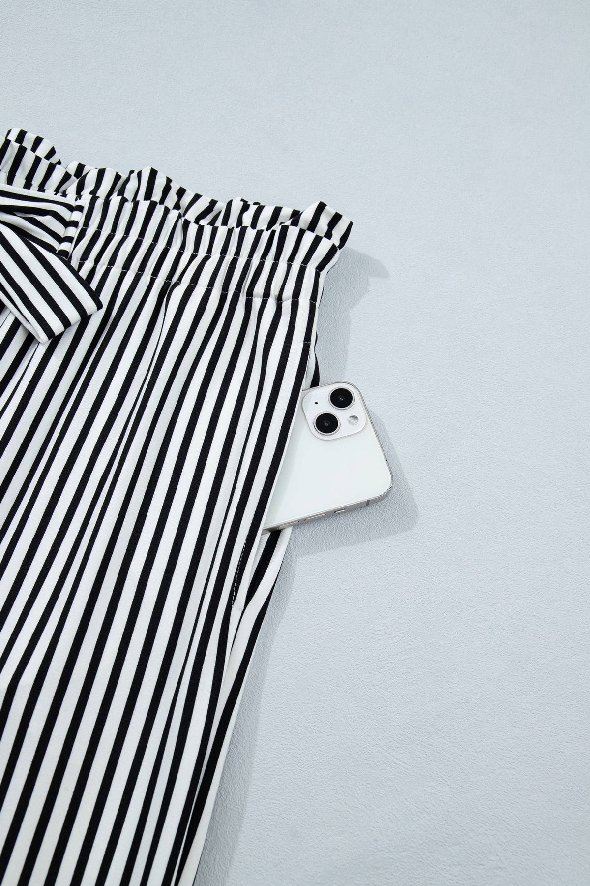 Stripe Plus Size Loose Straight Casual Pants S-4X