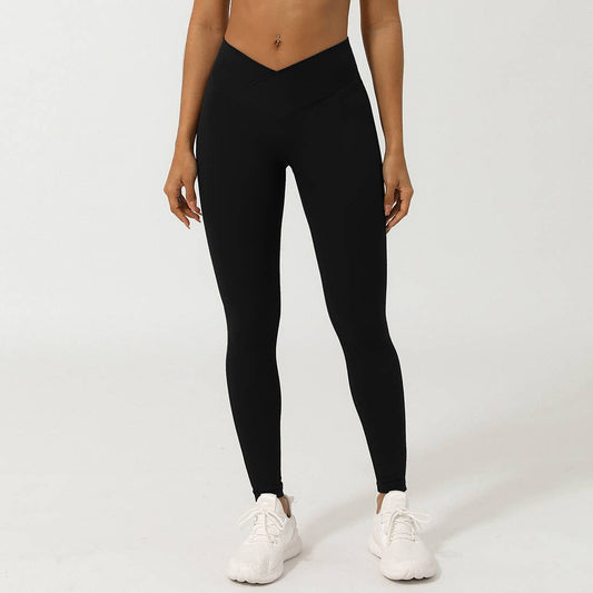 Women V-Cross Waist Butting Lift Yoga Sport Leggings