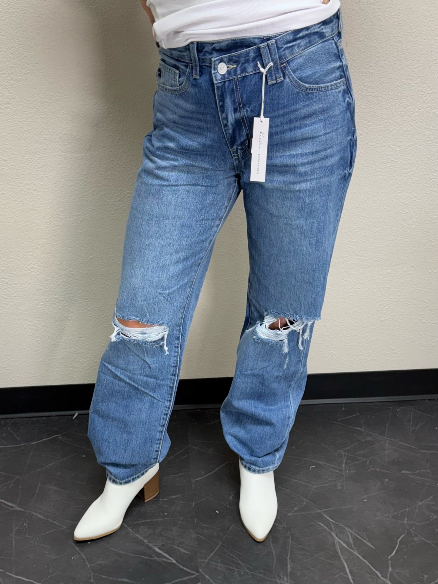 OPEN PACK HIGH RISE 90’S CRISS CROSS STRAIGHT-KC20048M