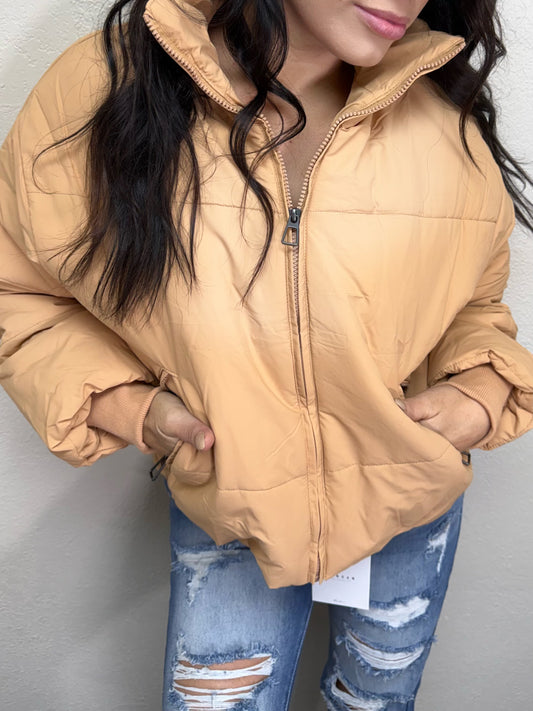 Stay Warm Zip Up Pocketed Puffer Jacket | S-XL