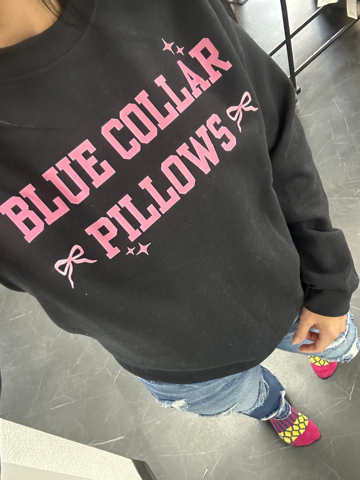 Blue Collar Pillows Sweatshirt 