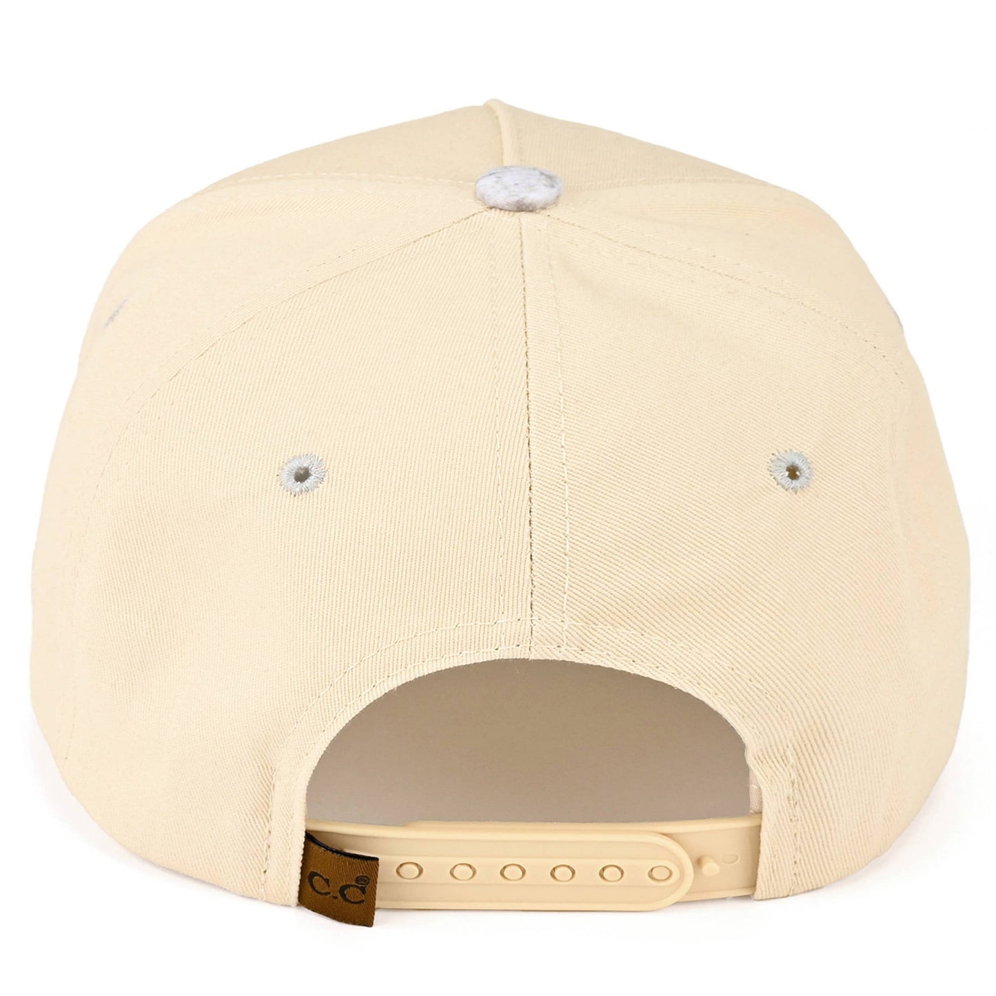 C.C HOWDY Letter Embroidered Two Tone Trucker Cap