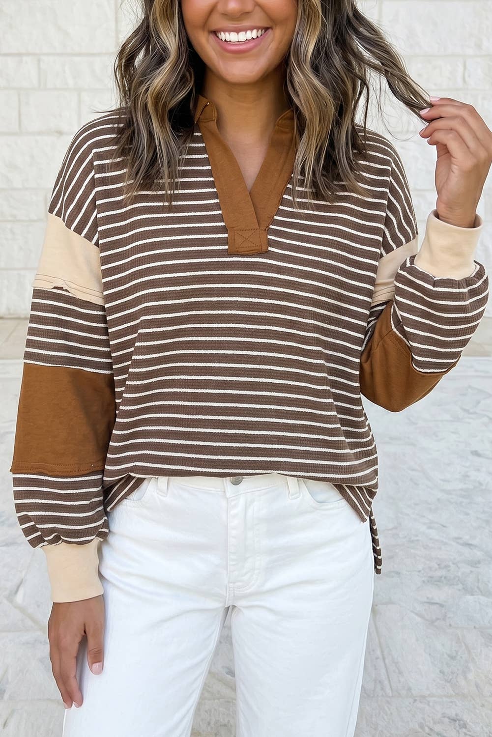 Cinnamon Stripe Pullover