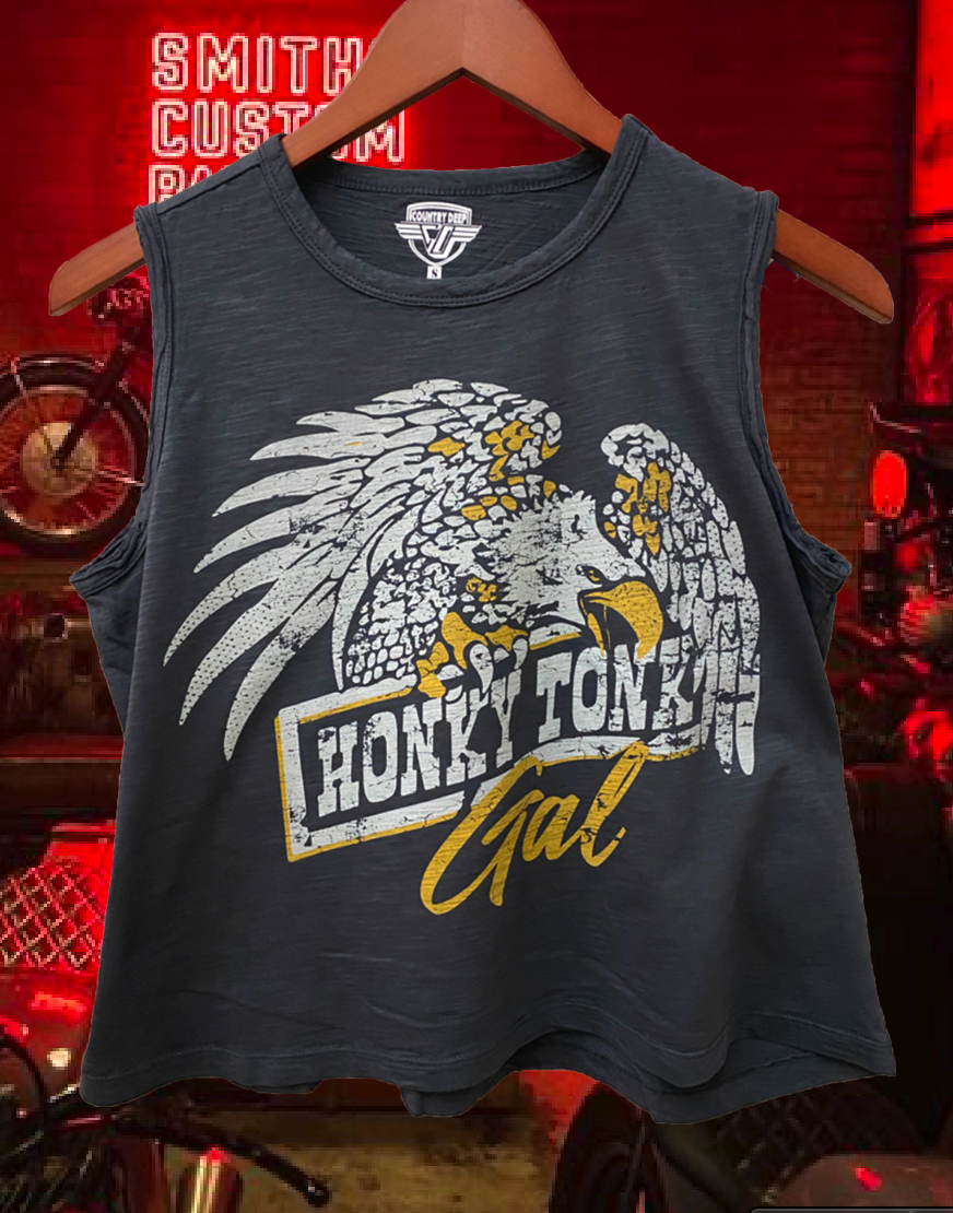 Honky Tonk Gal Muscle Crop Top