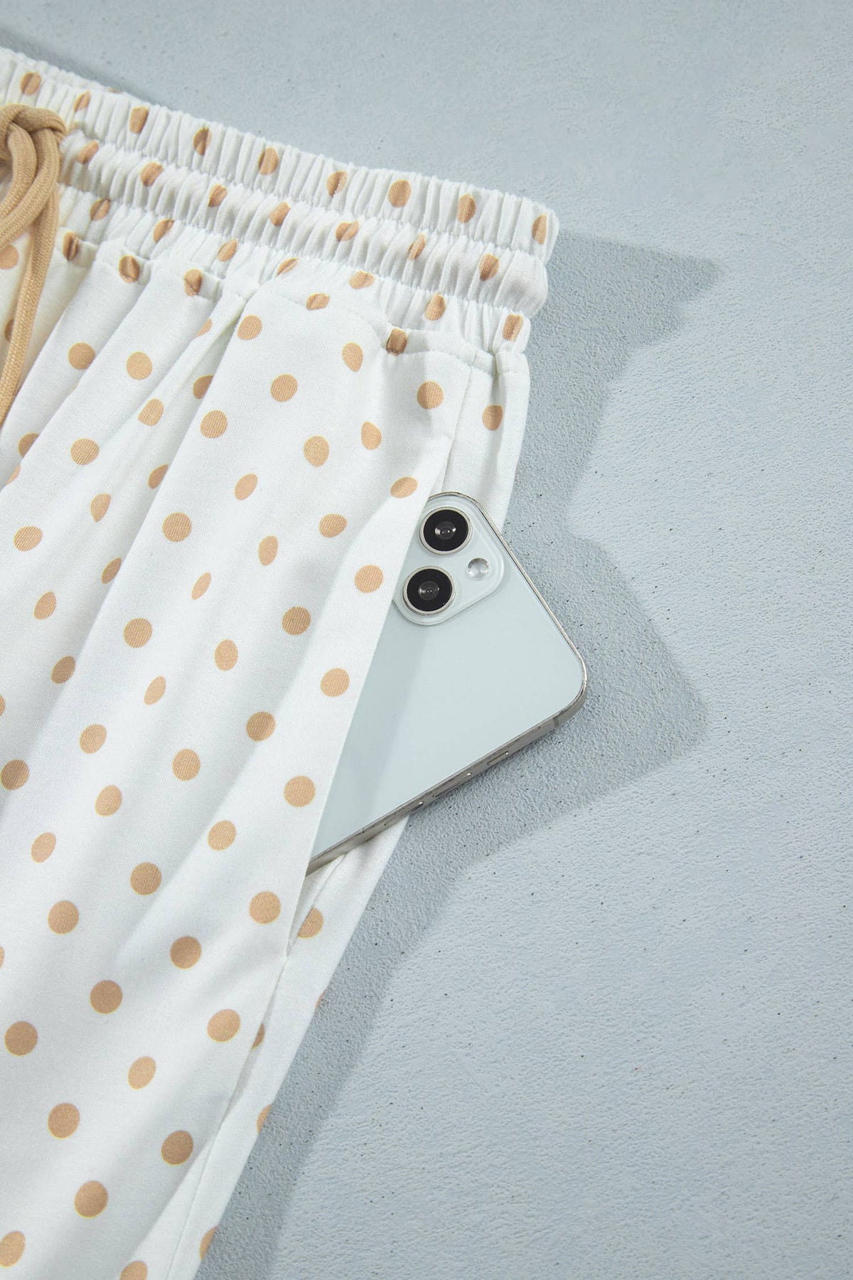 Polka Dot Patchwork Long Sleeve Casual Two Piece Set S-4X